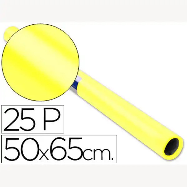 PAPEL CHAROL ROLLO AMARILLO 25 HJ DE 50X65 CM 22088 PAPEL CHAROL ROLLO AMARILLO 25 HJ DE 50X65 CM 22088