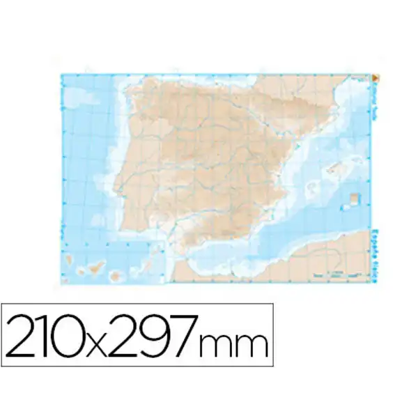 MAPA MUDO TEIDE B/N A4 ESPAÑA -FISICO 22165 MAPA MUDO TEIDE B/N A4 ESPAÑA -FISICO 22165