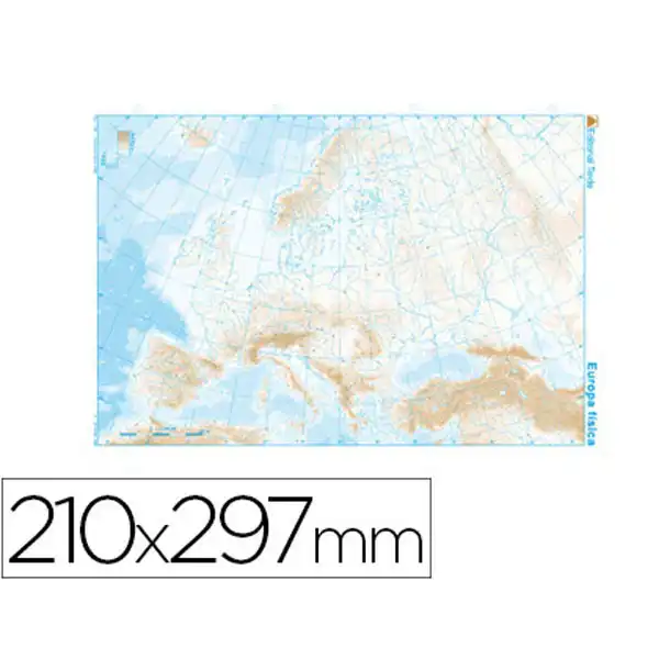 MAPA MUDO TEIDE B/N A4 EUROPA -FISICO 22166 MAPA MUDO TEIDE B/N A4 EUROPA -FISICO 22166