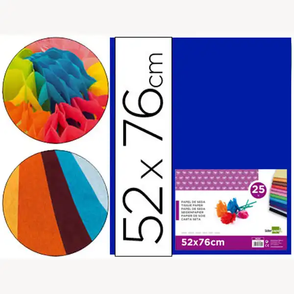 PAPEL SEDA LPP AZUL 52X76 CM 18 GR -PAQ. DE 25 HJ SE20 22233 PAPEL SEDA LPP AZUL 52X76 CM 18 GR -PAQ. DE 25 HJ SE20 22233