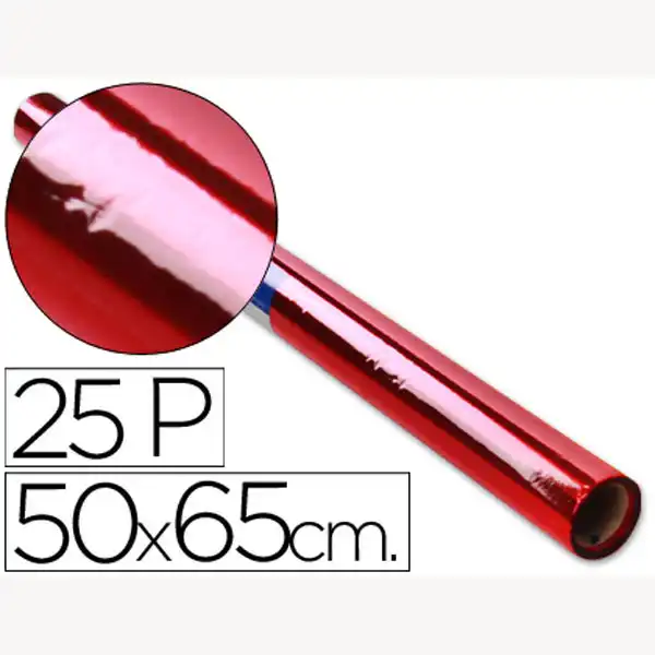 PAPEL CELOFAN ROLLO TREPADO ROJO 25 HJ DE 50X65CM 22338 PAPEL CELOFAN ROLLO TREPADO ROJO 25 HJ DE 50X65CM 22338