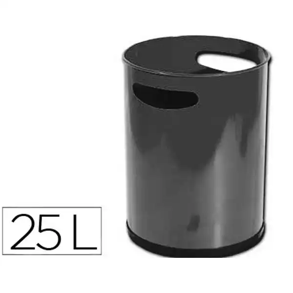 PAPELERA METALICA CON ASAS 111NEGRA 30X25 CM 23272 PAPELERA METALICA CON ASAS 111NEGRA 30X25 CM 23272