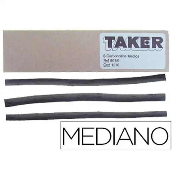 CARBONCILLO TAKER MEDIANO 801/6 CAJA DE 6 BARRAS 23972 CARBONCILLO TAKER MEDIANO 801/6 CAJA DE 6 BARRAS 23972