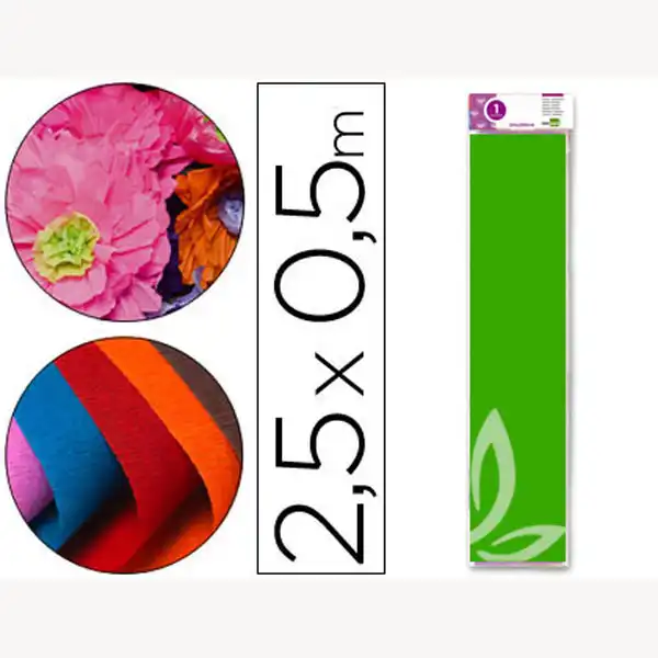 PAPEL CRESPON VERDE 50X2.5 LIDERPAPEL CP14 24277 PAPEL CRESPON VERDE 50X2.5 LIDERPAPEL CP14 24277