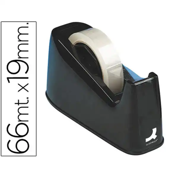 PORTARROLLO SOBREMESA Q-CONNECT PLASTICO P/ CINTASDE 33 Y 66 MT NEGRO 26149 PORTARROLLO SOBREMESA Q-CONNECT PLASTICO P/ CINTASDE 33 Y 66 MT NEGRO 26149
