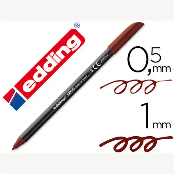 ROTULADOR EDDING 1200 P. FIBRA MARRON OSCURO N. 18 P. REDONDA 0.5 MM 27166 ROTULADOR EDDING 1200 P. FIBRA MARRON OSCURO N. 18 P. REDONDA 0.5 MM 27166
