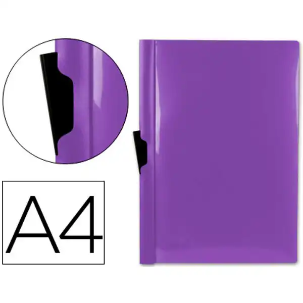 CARPETA LIDERPAPEL DOSSIER PINZA LATERAL 45306 PP A4 VIOLETA 30 HJ PINZA DESLIZANTE 29324 CARPETA LIDERPAPEL DOSSIER PINZA LATERAL 45306 PP A4 VIOLETA 30 HJ PINZA DESLIZANTE 29324
