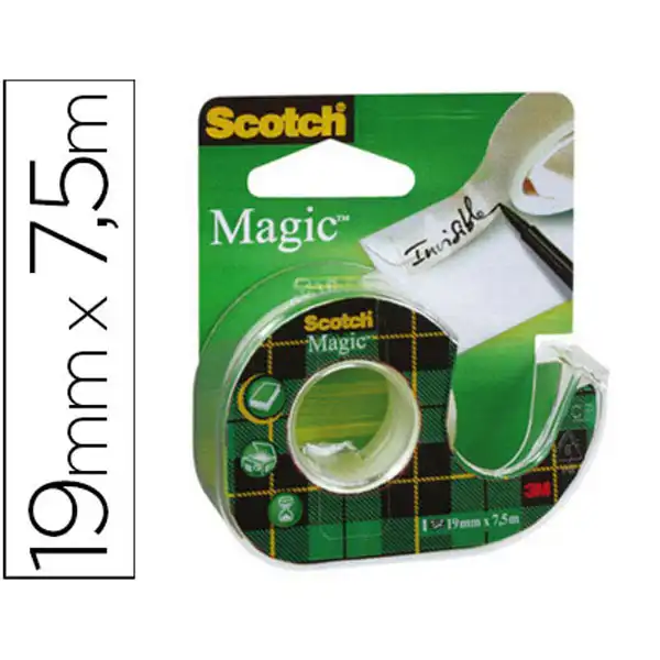 CINTA ADHESIVA SCOTCH MAGIC INVISIBLE 7,5X19 MM EN PORTARROLLO 29432 CINTA ADHESIVA SCOTCH MAGIC INVISIBLE 7,5X19 MM EN PORTARROLLO 29432