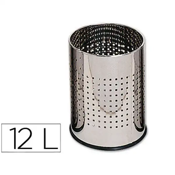 PAPELERA METALICA GY9903 PERFORADA CROMADA 250X325 MM 29629 PAPELERA METALICA GY9903 PERFORADA CROMADA 250X325 MM 29629