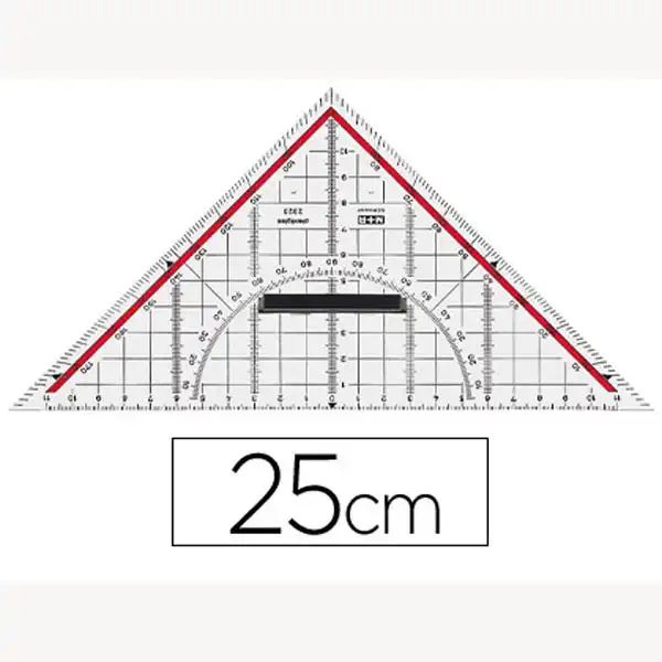 ESCUADRA MOR GEOMETRIA 25 CM PLASTICO CRISTAL 29700 ESCUADRA MOR GEOMETRIA 25 CM PLASTICO CRISTAL 29700