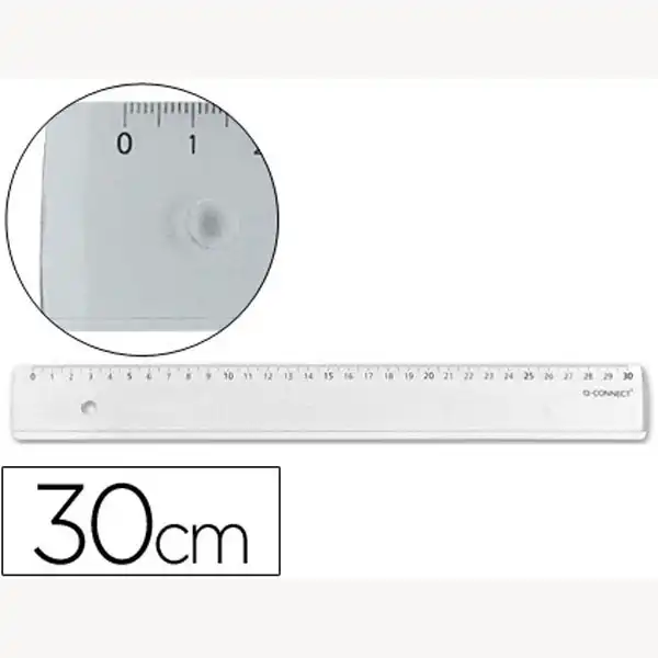 REGLA Q-CONNECT 30 CM PLASTICOTRANSPARENTE 34217 REGLA Q-CONNECT 30 CM PLASTICOTRANSPARENTE 34217