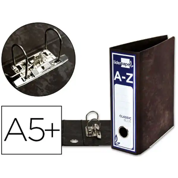 ARCHIVADOR DE PALANCA LIDERPAPEL 4º CLASSIC BLUE SIN RADO LOMO 80MM NEGRO COMPRESOR METALICO 37713 ARCHIVADOR DE PALANCA LIDERPAPEL 4º CLASSIC BLUE SIN RADO LOMO 80MM NEGRO COMPRESOR METALICO 37713