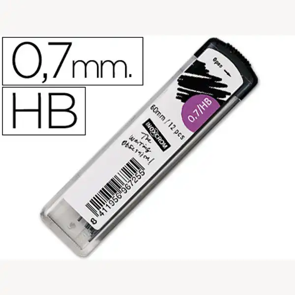 MINAS INOXCROM GRAFITO 0,7 MM -ESTUCHE DE 12 MINAS 39236 MINAS INOXCROM GRAFITO 0,7 MM -ESTUCHE DE 12 MINAS 39236