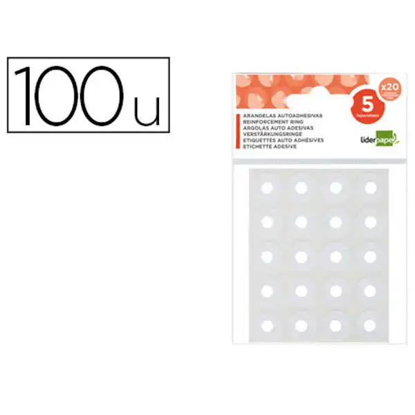 ARANDELAS AUTOADHESIVAS BLANCAS LIDERPAPEL SOBRE DE 5 H 42986 ARANDELAS AUTOADHESIVAS BLANCAS LIDERPAPEL SOBRE DE 5 H 42986
