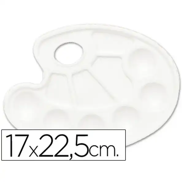 PALETA PLASTICA LIDERCOLOR OVALADA 10 HUECOS DIESTROS TAMAÑO 17X22,5CM 43010 PALETA PLASTICA LIDERCOLOR OVALADA 10 HUECOS DIESTROS TAMAÑO 17X22,5CM 43010