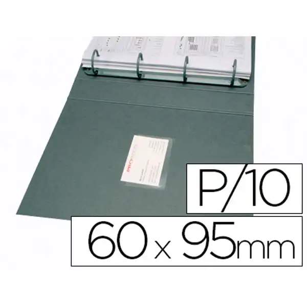 FUNDA AUTOADHESIVA Q-CONNECT P/ TARJETAS DE VISITA 60X95MM PACK DE 10 UNIDADES 46172 FUNDA AUTOADHESIVA Q-CONNECT P/ TARJETAS DE VISITA 60X95MM PACK DE 10 UNIDADES 46172