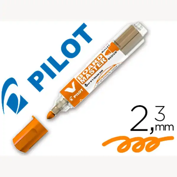 ROTULADOR PILOT V BOARD MASTER P/ PIZARRA BLANCA NARANJA TINTA LIQUIDA TRAZO 2,3MM 47186 ROTULADOR PILOT V BOARD MASTER P/ PIZARRA BLANCA NARANJA TINTA LIQUIDA TRAZO 2,3MM 47186