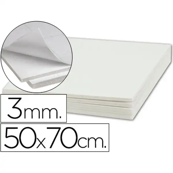 CARTON PLUMA LPP ADHESIVO 1 CARA 50X70 CM ESPESOR 3 MM 48373 CARTON PLUMA LPP ADHESIVO 1 CARA 50X70 CM ESPESOR 3 MM 48373
