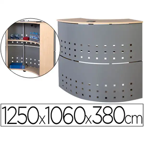 MODULO DE RECEPCION CIRCULAR 5100AA01 ESTRUCTURA MELAMINA Y ACERO 1250X1060X380 CM 49417 MODULO DE RECEPCION CIRCULAR 5100AA01 ESTRUCTURA MELAMINA Y ACERO 1250X1060X380 CM 49417