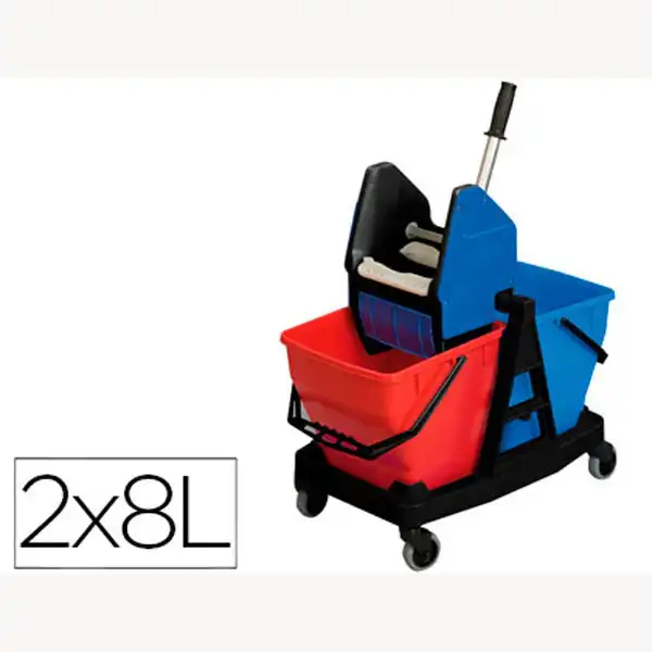 CUBO DE LIMPIEZA DUO DE PP + ESCURRIDOR CAPACIDAD 2X18 L 50001 CUBO DE LIMPIEZA DUO DE PP + ESCURRIDOR CAPACIDAD 2X18 L 50001