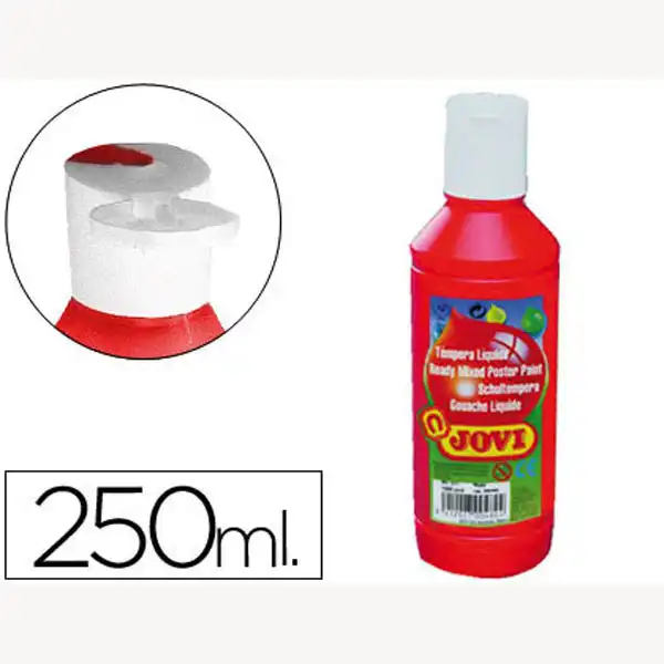 TEMPERA LIQUIDA JOVI ESCOLAR 250 ML BERMELLON 51922 TEMPERA LIQUIDA JOVI ESCOLAR 250 ML BERMELLON 51922