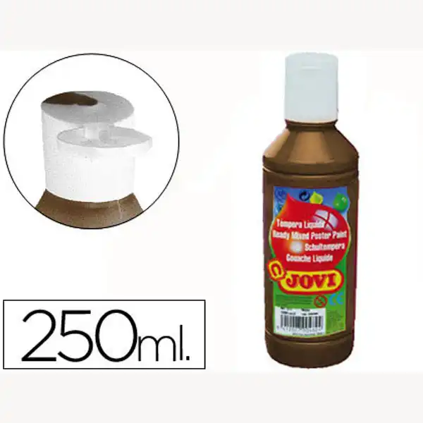 TEMPERA LIQUIDA JOVI ESCOLAR 250 ML MARRON 51925 TEMPERA LIQUIDA JOVI ESCOLAR 250 ML MARRON 51925