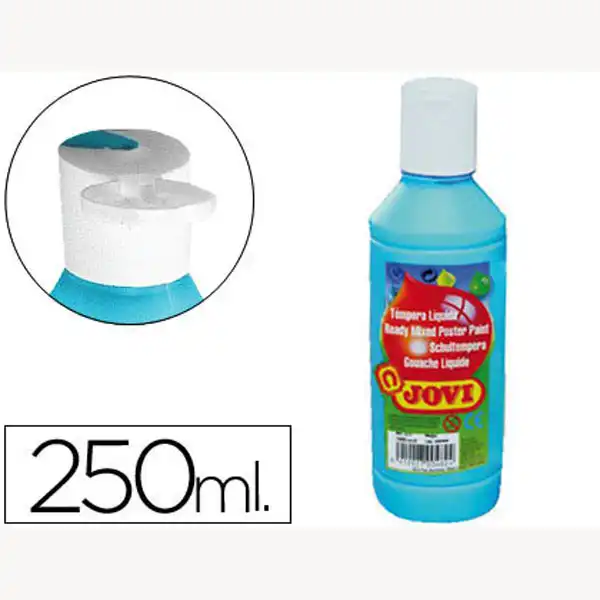 TEMPERA LIQUIDA JOVI ESCOLAR 250 ML AZUL CYAN 51928 TEMPERA LIQUIDA JOVI ESCOLAR 250 ML AZUL CYAN 51928