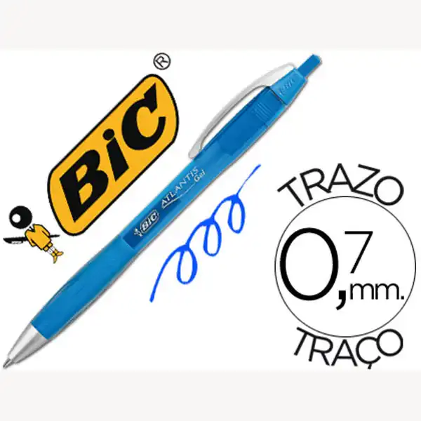 BOLIGRAFO BIC ATLANTIS AZUL RETRACTIL TINTA GEL PUNTA 1 MM 52733 BOLIGRAFO BIC ATLANTIS AZUL RETRACTIL TINTA GEL PUNTA 1 MM 52733