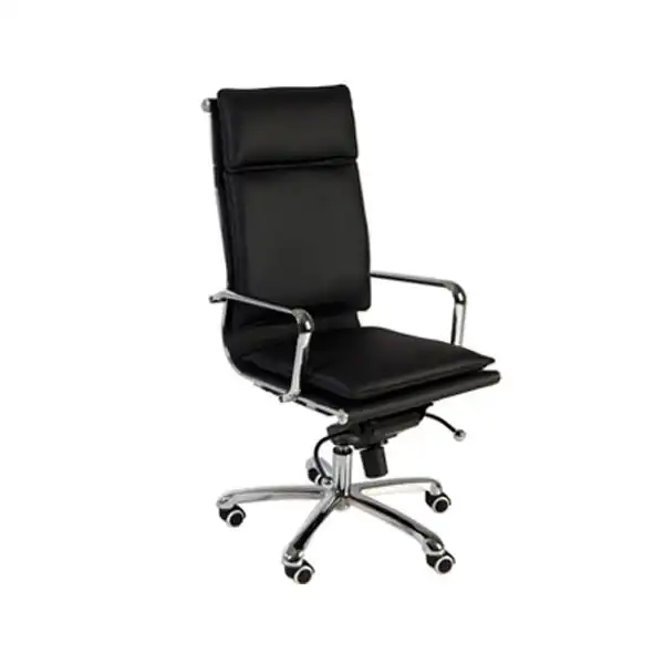 SILLA ROCADA DIRECCION SIMIL PIEL CON BRAZOS METALICOS SISTEMA BASCULANTE 1180X530 MM 57041 SILLA ROCADA DIRECCION SIMIL PIEL CON BRAZOS METALICOS SISTEMA BASCULANTE 1180X530 MM 57041