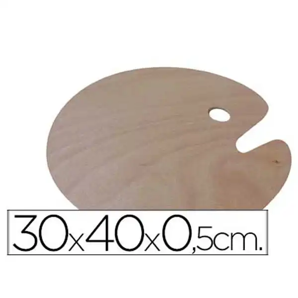 PALETA MADERA ARTIST OVALADA TAMAÑO 30X40X0,05 CM 57260 PALETA MADERA ARTIST OVALADA TAMAÑO 30X40X0,05 CM 57260