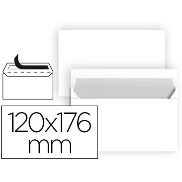 SOBRE LIDERPAPEL N 9 BLANCO COMERCIAL NORMALIZADO 120X176 MM TIRA DE SILICONA PAQ. DE 25 UNIDADES 58639 SOBRE LIDERPAPEL N 9 BLANCO COMERCIAL NORMALIZADO 120X176 MM TIRA DE SILICONA PAQ. DE 25 UNIDADES 58639