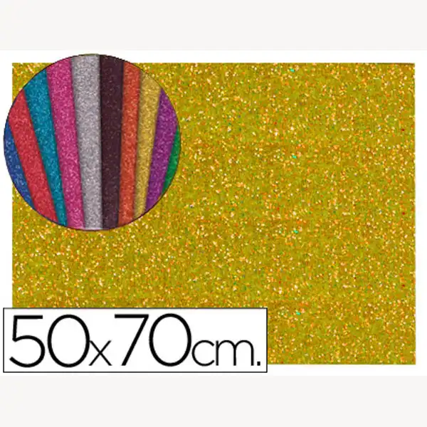 GOMA EVA CON PURPURINA LPP 50X70CM 60G/M2 ESPESOR 2MM ORO GE67 58660 GOMA EVA CON PURPURINA LPP 50X70CM 60G/M2 ESPESOR 2MM ORO GE67 58660