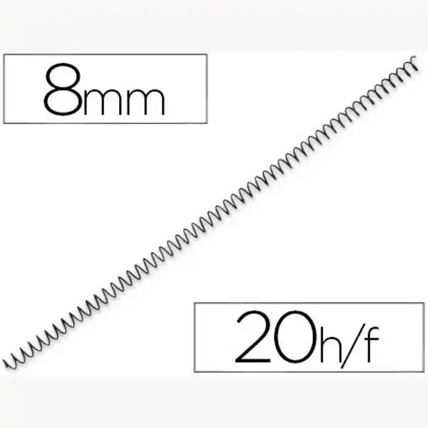 ESPIRAL METALICO FELLOWES 56 NEGRO 8 MM PACK DE 25 ESPIRALES 6000801 58940 ESPIRAL METALICO FELLOWES 56 NEGRO 8 MM PACK DE 25 ESPIRALES 6000801 58940