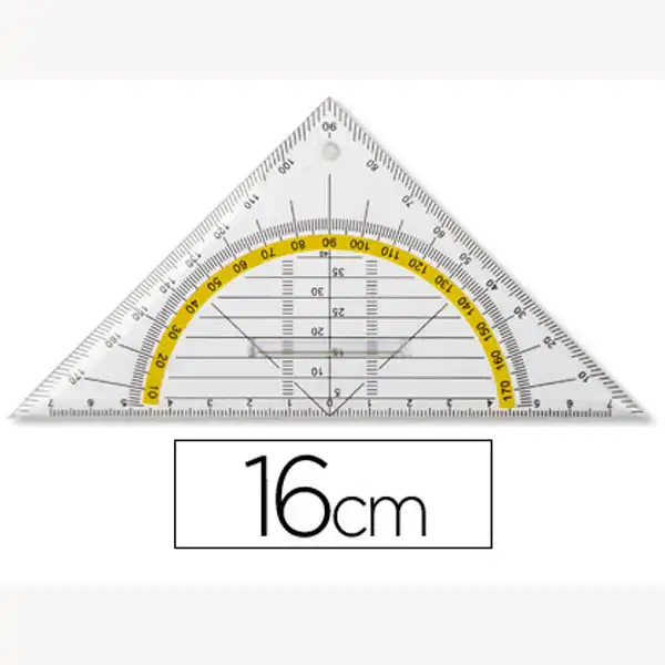 ESCUADRA LPP GEOMETRIA 16 CM PLASTICO CRISTAL CON PESTAÑA DE SUJECCION 59100 ESCUADRA LPP GEOMETRIA 16 CM PLASTICO CRISTAL CON PESTAÑA DE SUJECCION 59100