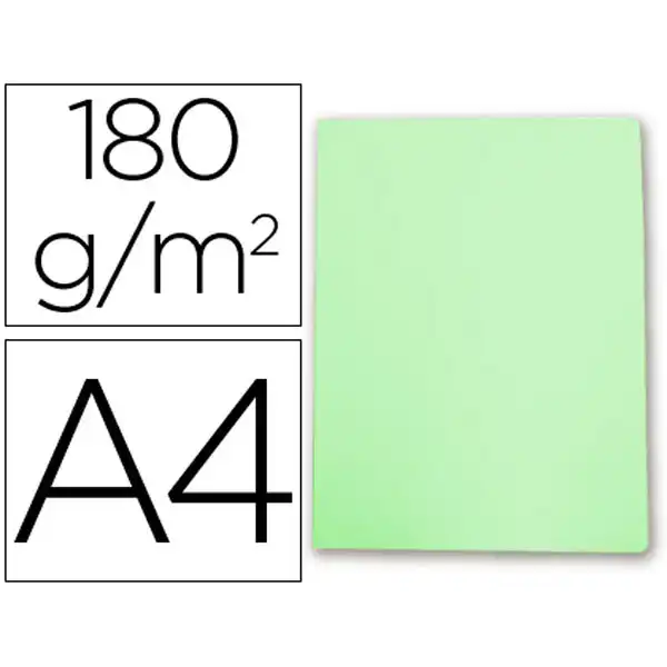 SUBCARPETA CARTULINA GIO A4 VERDE PASTEL 180 G/M2 59121 SUBCARPETA CARTULINA GIO A4 VERDE PASTEL 180 G/M2 59121