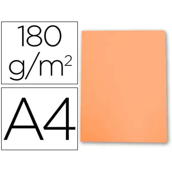 SUBCARPETA CARTULINA GIO A4 NARANJA PASTEL 180 G/M2 59122 SUBCARPETA CARTULINA GIO A4 NARANJA PASTEL 180 G/M2 59122