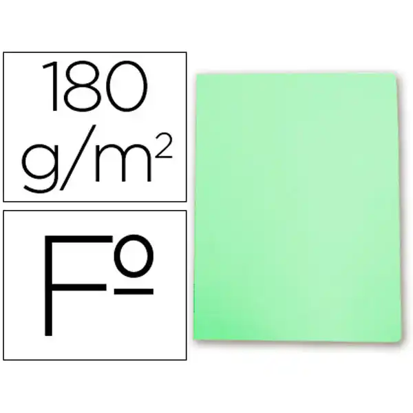 SUBCARPETA CARTULINA GIO Fº VERDE PASTEL 180 G/M2 59403 SUBCARPETA CARTULINA GIO Fº VERDE PASTEL 180 G/M2 59403