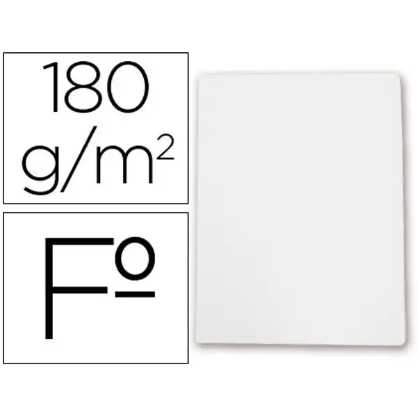 SUBCARPETA CARTULINA GIO Fº BLANCA 180 G/M2 59409 SUBCARPETA CARTULINA GIO Fº BLANCA 180 G/M2 59409