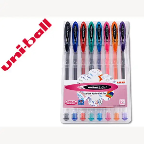 BOLIGRAFO UNI BALL UM-120 SIGNO 0,7 MM TINTA GEL ESTUCHE DE 8 COLORES BASICOS 59734 BOLIGRAFO UNI BALL UM-120 SIGNO 0,7 MM TINTA GEL ESTUCHE DE 8 COLORES BASICOS 59734