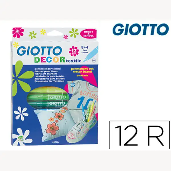 ESTUCHE 12 UNIDADES GIOTTO DECOR TEXTIL 59896 (494900) ESTUCHE 12 UNIDADES GIOTTO DECOR TEXTIL 59896 (494900)