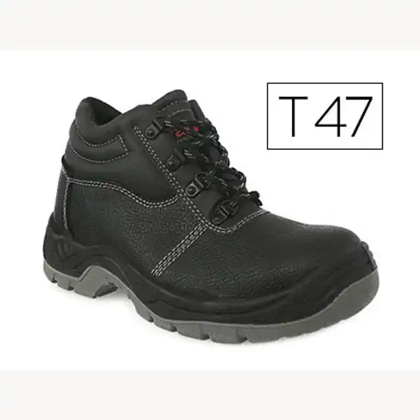 BOTA FARU DE SEGURIDAD CON PUNTERA DE ACERO CUERO NEGRO TALLA 47 62732 BOTA FARU DE SEGURIDAD CON PUNTERA DE ACERO CUERO NEGRO TALLA 47 62732