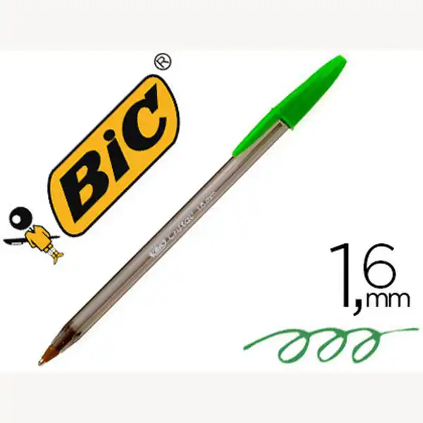 BOLIGRAFO BIC CRISTAL LARGE FASHION VERDE LIMA PUNTA 1,6 MM 62795 BOLIGRAFO BIC CRISTAL LARGE FASHION VERDE LIMA PUNTA 1,6 MM 62795