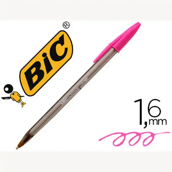 BOLIGRAFO BIC CRISTAL LARGE FASHION ROSA PUNTA 1,6 MM 62796 BOLIGRAFO BIC CRISTAL LARGE FASHION ROSA PUNTA 1,6 MM 62796