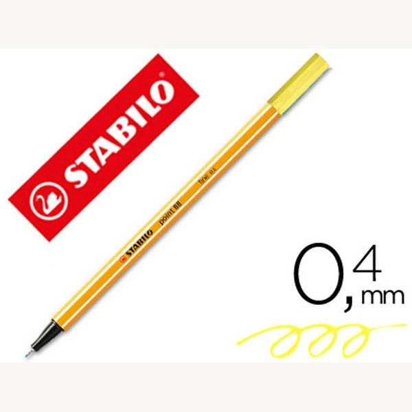 ROTULADOR STABILO PUNTA DE FIBRA POINT 88 AMARILLO NEON 72009 ROTULADOR STABILO PUNTA DE FIBRA POINT 88 AMARILLO NEON 72009