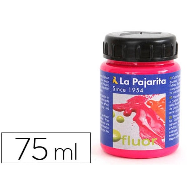 PINTURA ACRILICA LA PAJARITA F-04 MAGENTA FLUORESCENTE 75ML CAJA DE 6 UDS 72372 PINTURA ACRILICA LA PAJARITA F-04 MAGENTA FLUORESCENTE 75ML CAJA DE 6 UDS 72372