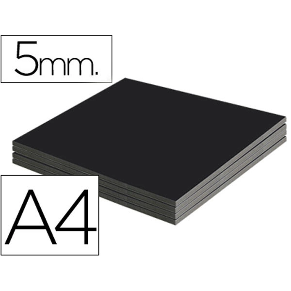 CARTON PLUMA LPP NEGRO DOBLE CARA A4 ESPESOR 5 MM 72524 CARTON PLUMA LPP NEGRO DOBLE CARA A4 ESPESOR 5 MM 72524