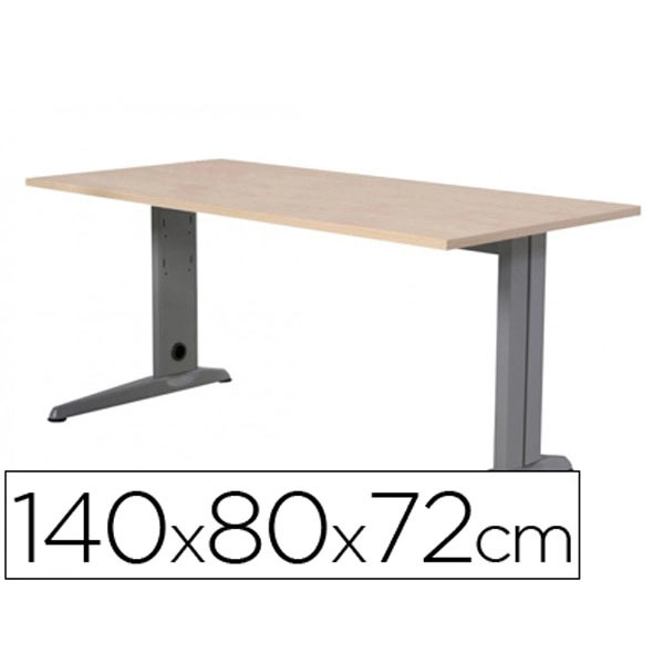 MESA DE OFICINA ROCADA METAL 2001AC01 ALUMINIO /HAYA 140X80 CM 73033 MESA DE OFICINA ROCADA METAL 2001AC01 ALUMINIO /HAYA 140X80 CM 73033