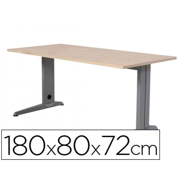 MESA DE OFICINA ROCADA METAL 2003AC01 ALUMINIO /HAYA 180X80 CM 73035 MESA DE OFICINA ROCADA METAL 2003AC01 ALUMINIO /HAYA 180X80 CM 73035