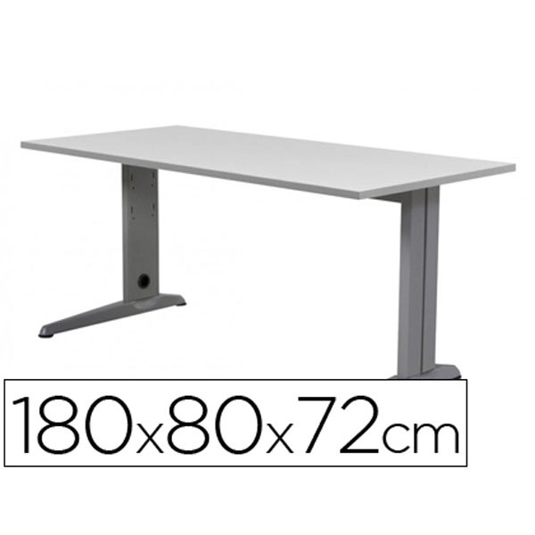 MESA DE OFICINA ROCADA METAL 2003AC02 ALUMINIO /GRIS 180X80 CM 73039 MESA DE OFICINA ROCADA METAL 2003AC02 ALUMINIO /GRIS 180X80 CM 73039