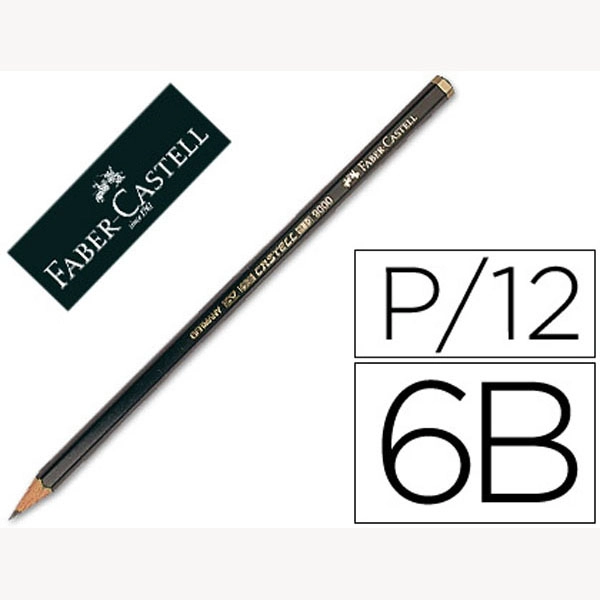 LAPICES DE GRAFITO FABER CASTELL 9000 6B UNIDAD 73068 LAPICES DE GRAFITO FABER CASTELL 9000 6B UNIDAD 73068